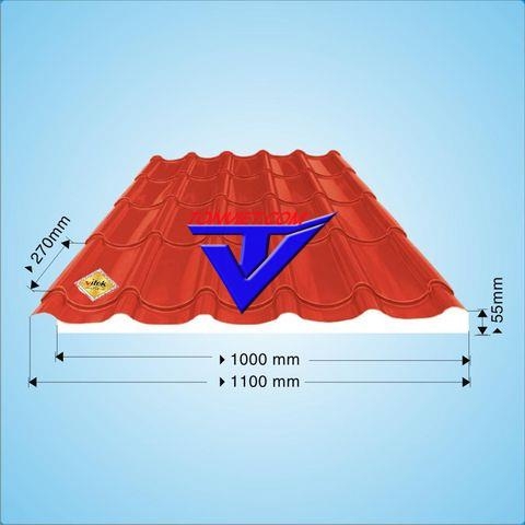 Tôn Vitek 1 lớp sóng vuông