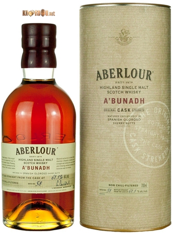 Rượu Aberlour a'bunadh - batch 58