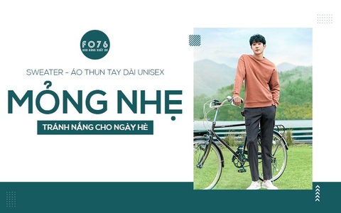 SWEATER - ÁO THUN TAY DÀI UNISEX MỎNG NHẸ TRÁNH NẮNG CHO NGÀY HÈ