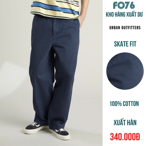 URBAN OUTFITTERS - QUẦN KAKI NAM SKATE FIT MÀU XANH ĐEN #RN 66170