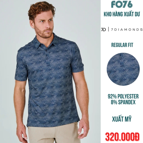 7 DIAMONDS - ÁO THUN NAM POLO TAY NGẮN CÓ CỔ KẺ MÀU NAVY - RN# 101880