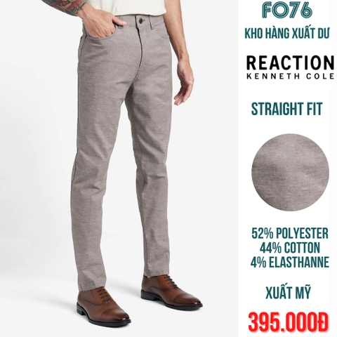 REACTION - QUẦN KAKI NAM STRAIGHT FIT MÀU BE - #RN 36738 