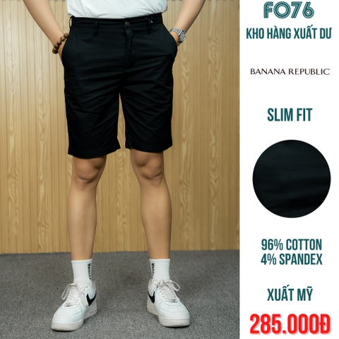 BANANA REPUBLIC - QUẦN SHORT NAM KAKI SLIM FIT MÀU ĐEN - RN  54023