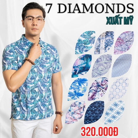 7 DIAMONDS - ÁO THUN NAM POLO GOLF TAY NGẮN HOẠ TIẾT