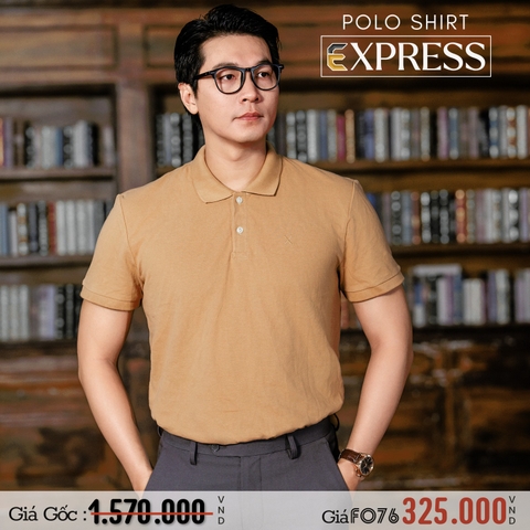 EXPRESS - ÁO THUN POLO NAM TAY NGẮN MÀU VÀNG NÂU RN# 55285