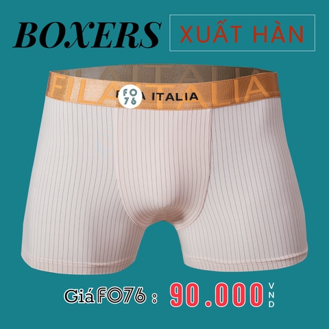 QUẦN LÓT NAM BOXER XUẤT HÀN MÀU KEM KẺ SỌC