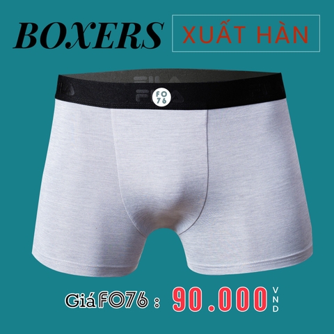 QUẦN LÓT NAM BOXER XUẤT HÀN MÀU XÁM NHẠT