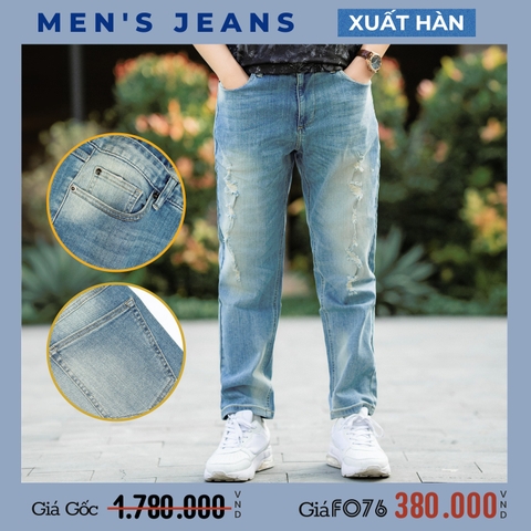 QUẦN JEANS RÁCH NAM XUẤT HÀN