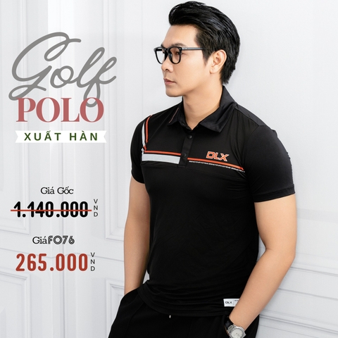 ÁO THUN POLO GOLF NAM XUẤT HÀN MÀU ĐEN