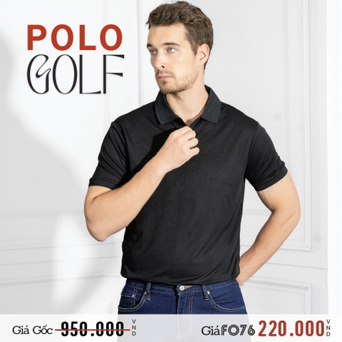 ÁO THUN POLO GOLF NAM XUẤT HÀN MÀU ĐEN PL4331H3