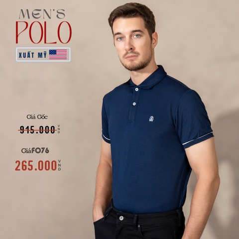 ÁO POLO NAM TAY NGẮN XUẤT MỸ MÀU XANH ĐEN  PL4409T11