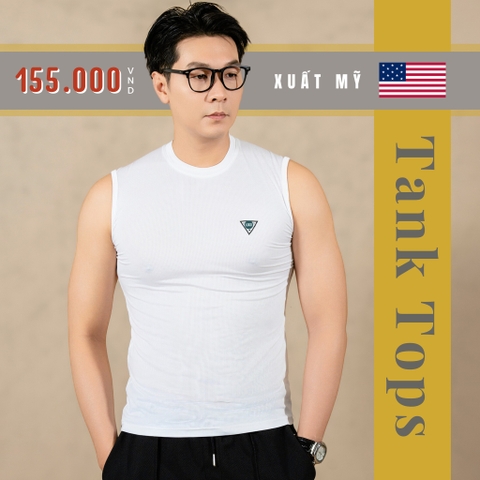 ÁO THUN BA LỖ NAM XUẤT MỸ MÀU TRẮNG ASN4517H