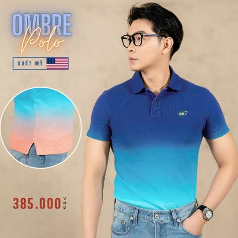 ÁO POLO NAM TAY NGẮN XUẤT MỸ MÀU SẮC OMBRE THỜI THƯỢNG PL4520T7