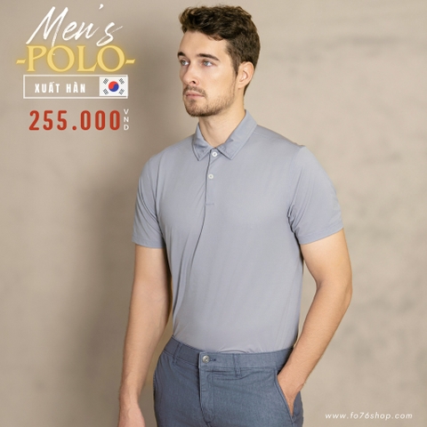 ÁO POLO NAM THỂ THAO TAY NGẮN XUẤT HÀN MÀU XÁM PL4521L6