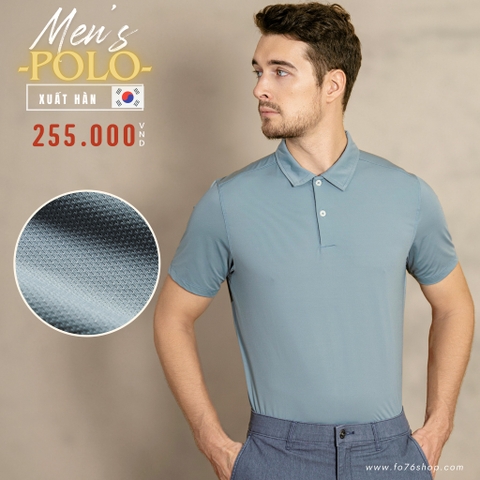 ÁO POLO NAM THỂ THAO TAY NGẮN XUẤT HÀN MÀU XÁM XANH PL4521L2