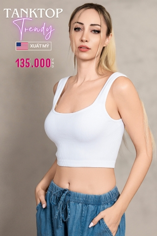 ÁO TANKTOP NỮ XUẤT MỸ MÀU TRẮNG ATN4607T1