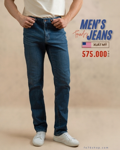 QUẦN JEAN NAM ỐNG ĐỨNG XUẤT MỸ MÀU XANH NHẠT QJ4915N13