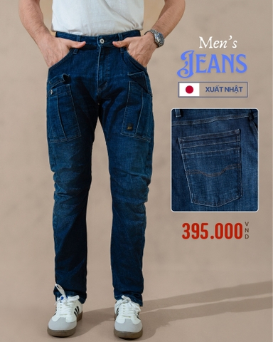 QUẦN JEAN NAM TÚI HỘP XUẤT NHẬT MÀU XANH ĐẬM QJ41025L8