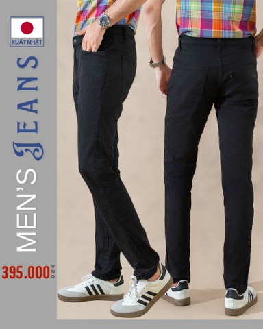 QUẦN JEAN NAM ỐNG ĐỨNG XUẤT NHẬT MÀU ĐEN QJ41025L14