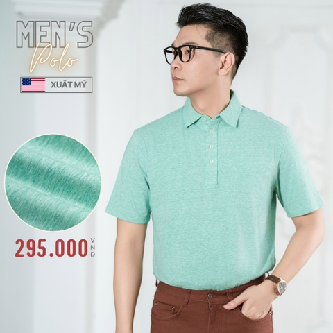 JOHNNIE O - ÁO THUN POLO NAM TAY NGẮN MÀU XANH NGỌC