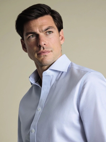 ÁO SƠ MI NAM TAY DÀI PHOM REGULAR FIT XUẤT ANH MÀU XANH DƯƠNG NHẠT SM60411N3