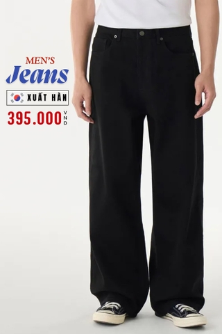 QUẦN JEAN NAM ỐNG RỘNG XUẤT HÀN MÀU ĐEN QJ60204M1