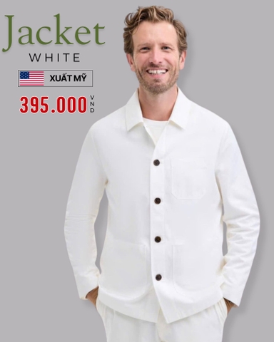 ÁO KHOÁC KAKI NAM XUẤT MỸ MÀU TRẮNG AK60225M1