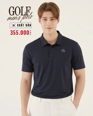 ÁO POLO GOLF NAM TAY NGẮN XUẤT HÀN MÀU ĐEN PL60330H