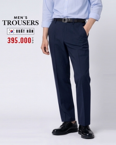 QUẦN TÂY NAM ỐNG ĐỨNG PHOM SLIM FIT LƯNG CO GIÃN XUẤT HÀN MÀU XANH NAVY QT60404U2