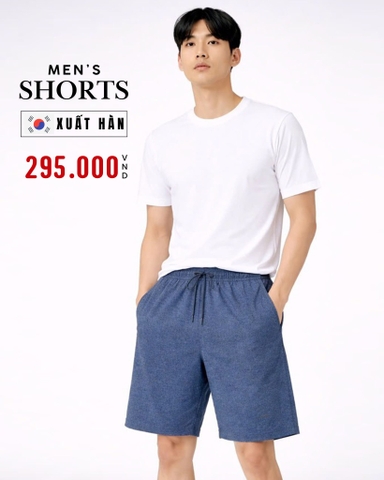QUẦN SHORT GOLF NAM VẢI THUN THỂ THAO CO GIÃN XUẤT HÀN MÀU XANH QS60423N1