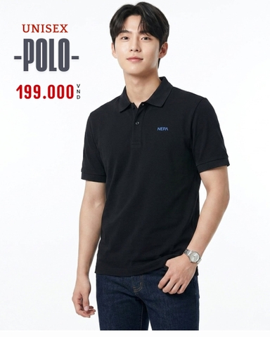 ÁO POLO NAM VẢI COTTON TAY NGẮN MÀU ĐEN PL60527N2
