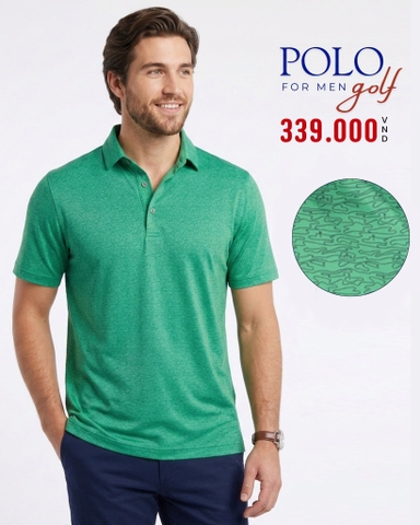 ÁO POLO GOLF NAM TAY NGẮN MÀU XANH LÁ PL60516T5