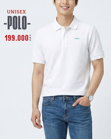 ÁO POLO NAM VẢI COTTON TAY NGẮN MÀU TRẮNG PL60527N3
