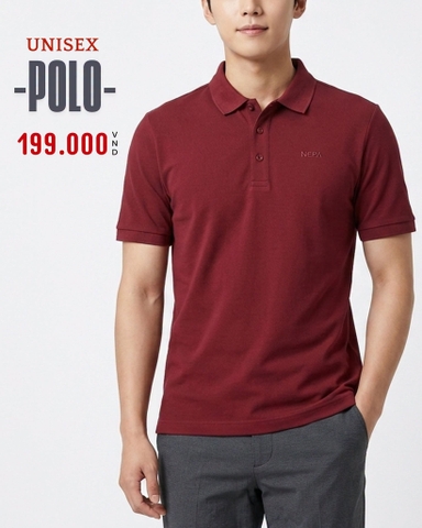 ÁO POLO NAM VẢI COTTON TAY NGẮN MÀU ĐỎ PL60527N4