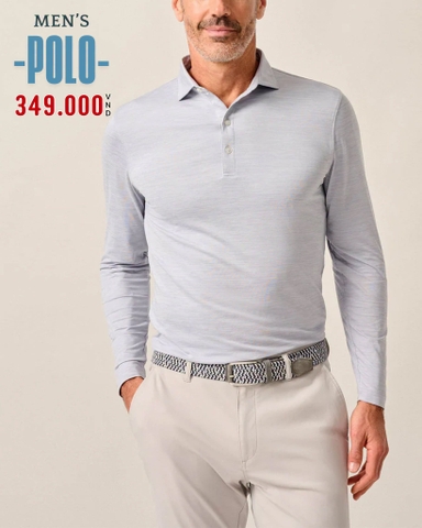 ÁO POLO NAM TAY DÀI MÀU XÁM PL60804D1