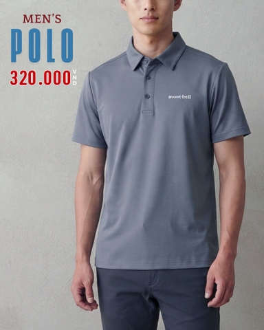 ÁO POLO THỂ THAO NAM TAY NGẮN MÀU XÁM PL60818H4