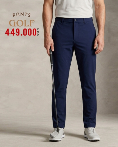 QUẦN DÀI GOLF NAM ỐNG ĐỨNG LƯNG PHỐI THUN CO GIÃN MÀU XANH NAVY QG60808T3