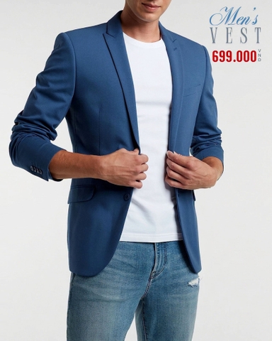 ÁO VEST NAM CAO CẤP MÀU XANH NAVY AV60922H5