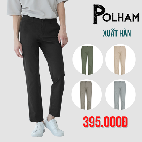 POLHAM - QUẦN KAKI NAM SLIM FIT MÀU TỔNG HỢP