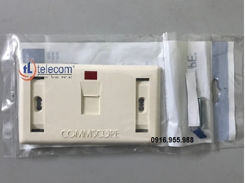 Mặt WallPlate AMP (Commscope) 1 port chính hãng.