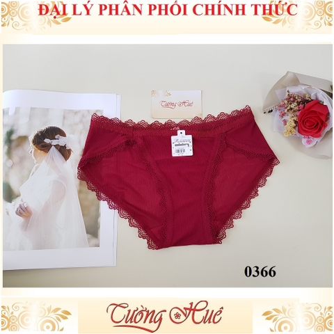 Quần lót nữ Rouman 0366 thun sọc viền ren MÀU NGẪU NHIÊN.