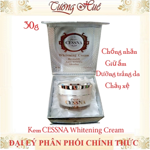 Kem Cessna dưỡng trắng da, giữ ẩm, chống nhăn, chảy xệ - Bạc - 30g