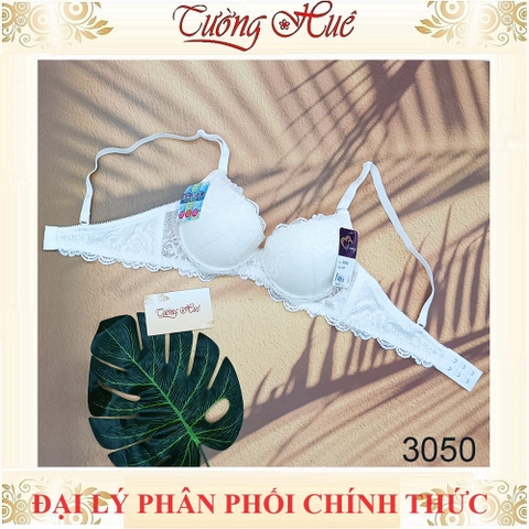 Áo lót nữ Đài Loan Iway 3050 Áo lót nâng ngực có gọng mút đúc dày~3cm phối ren lưới.