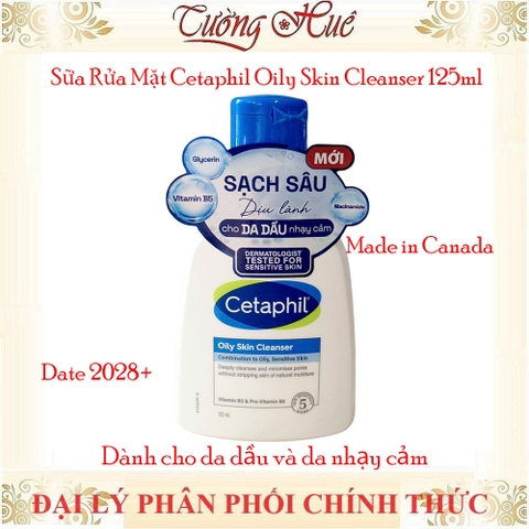 Sữa Rửa Mặt Cetaphil Oily Skin Cleanser Dành Cho Da Dầu và Da Nhạy Cảm 125ml 