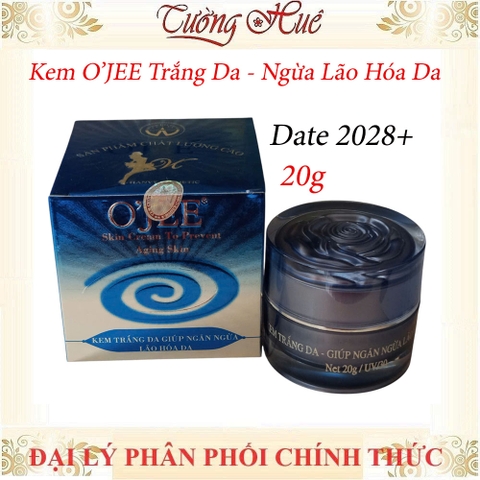 Kem O'Jee Dưỡng Trắng Da - Chống Lão Hóa - 20g - Xanh Dương