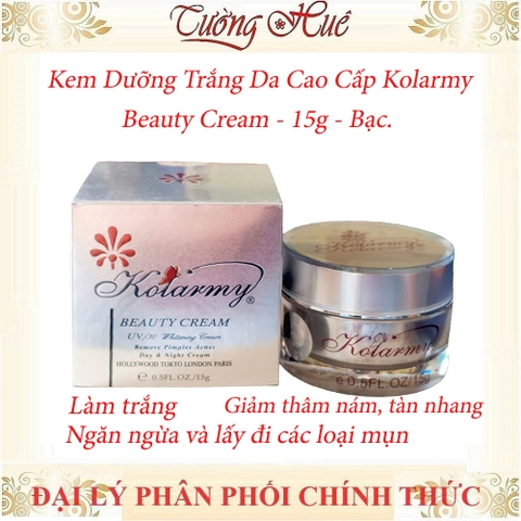 Kem Dưỡng Trắng Da Cao Cấp Kolarmy Beauty Cream - 15g - Bạc.