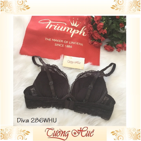 SALE SALE SALE - Áo lót nữ Triumph Diva 286 WHU áo ngực ren xẻ V sâu.