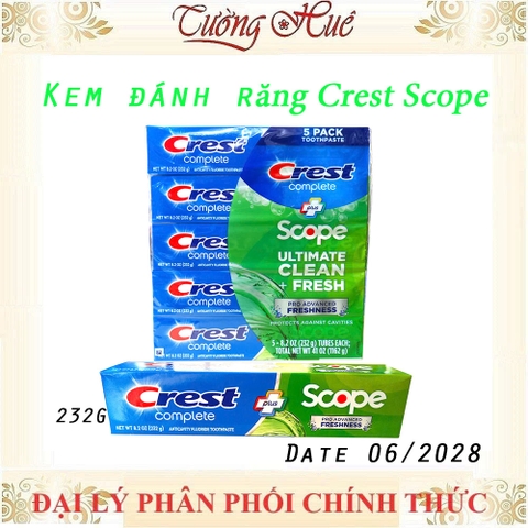 Kem Đánh Răng Crest Scope Pro Advanced Freshness - 232g