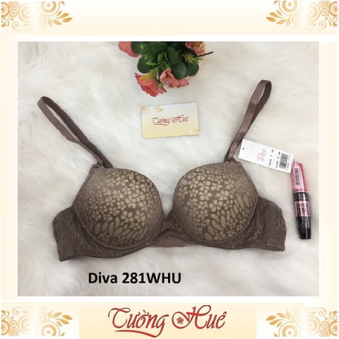 SALE SALE SALE - Áo lót nữ Triumph Diva 281 WHU ren thêu hoa cúp bầu ngang.