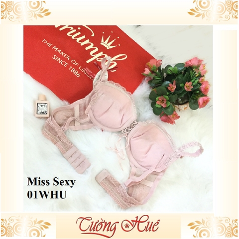 SALE SALE SALE - Áo lót nữ Triumph Miss Sexy 01 WHU cúp bầu ngang lưng ren.